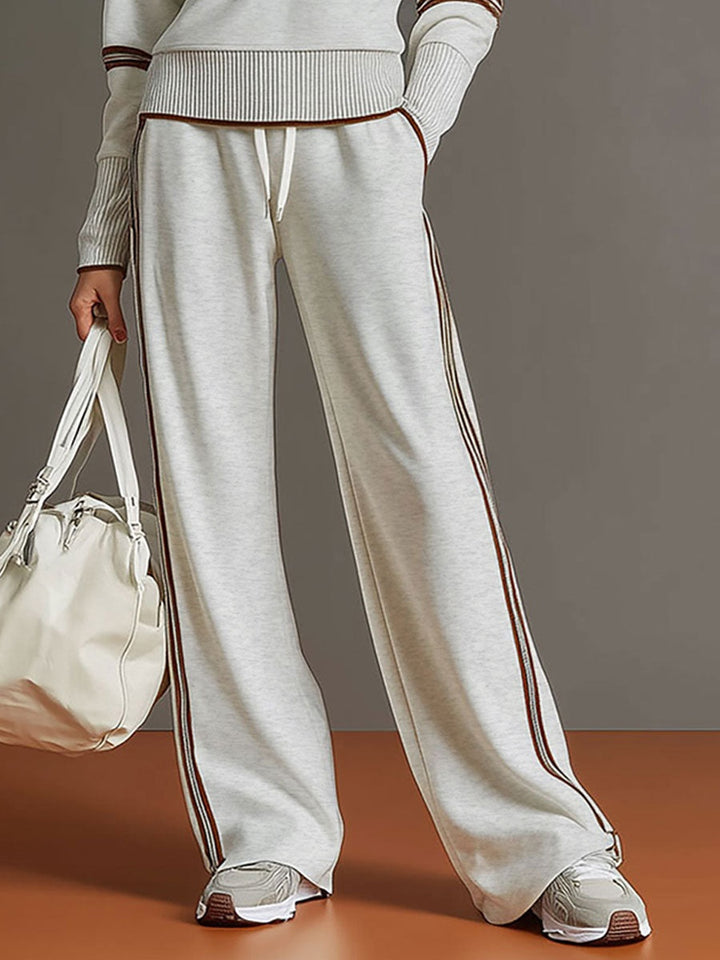 Maëva | Jogging Large Femme Sweat Zippé Ensemble Deux Pièces