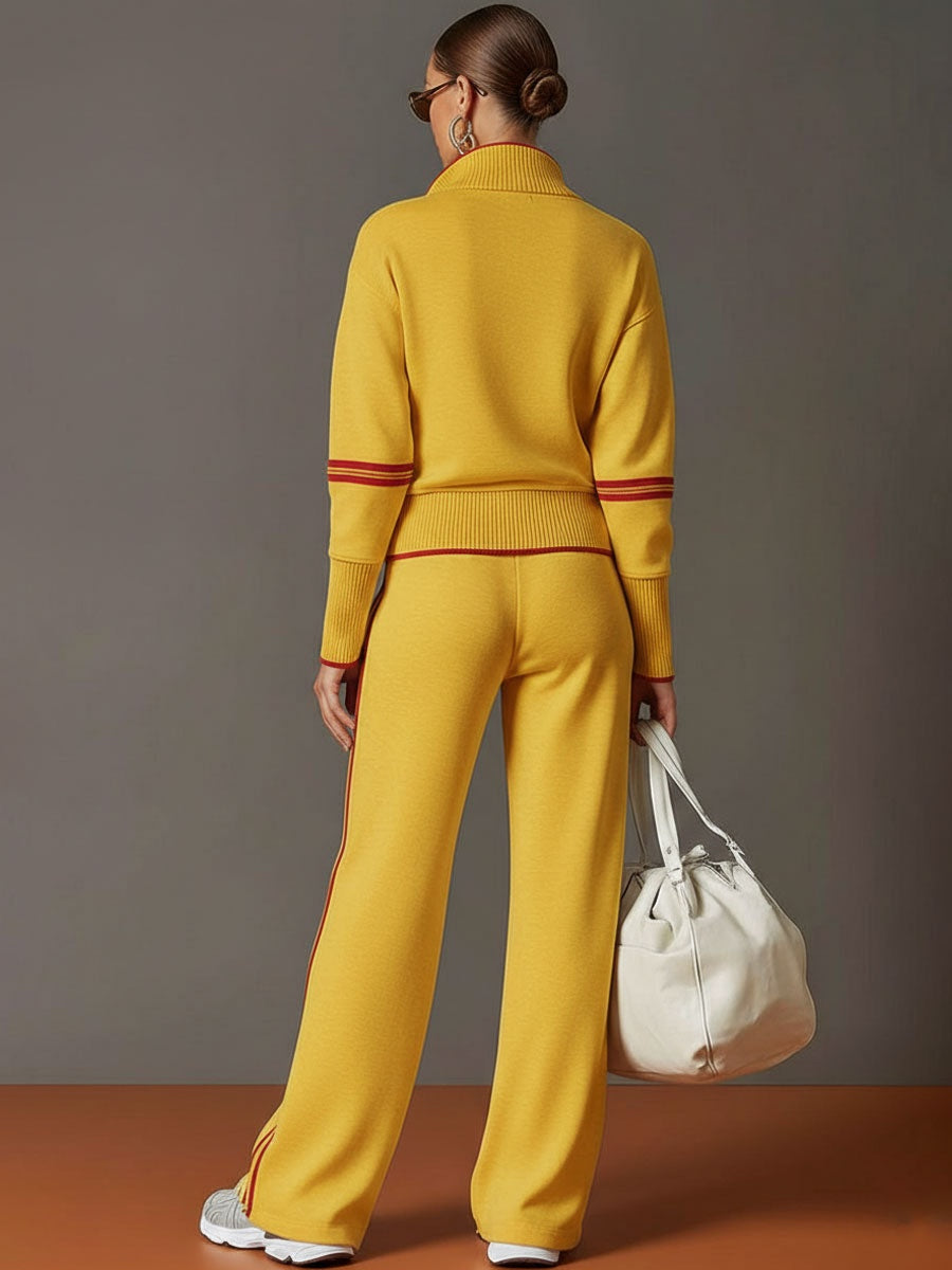 Maëva | Jogging Large Femme Sweat Zippé Ensemble Deux Pièces