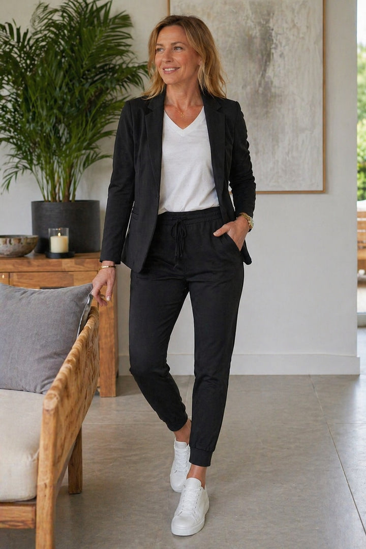 Manon | Blazer Femme Ensemble Pantalon Jogger Taille Élastique