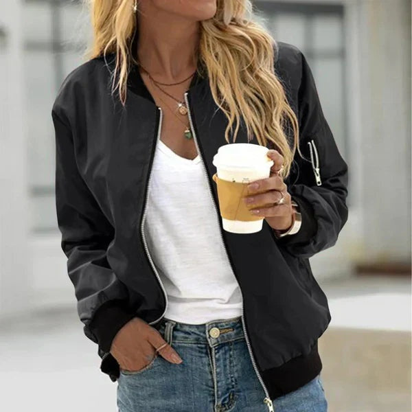 Manon | Veste Bomber Femme Blouson Aviateur Zippé