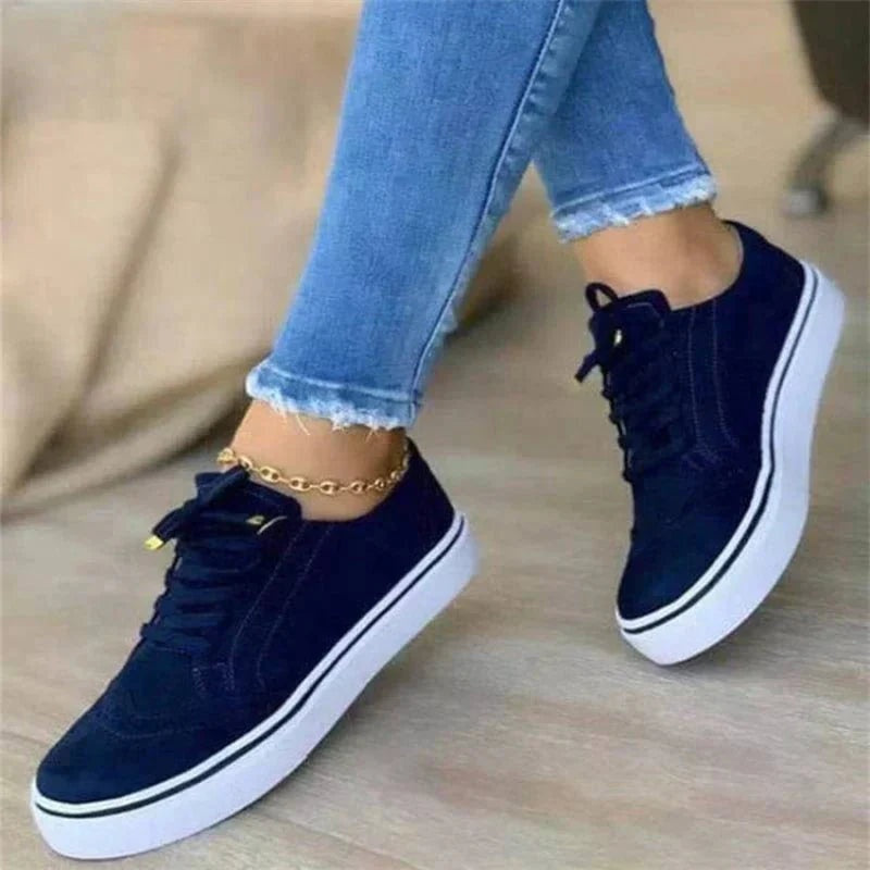Margaux | Basket Plateforme Femme Lacets Détails Perforés