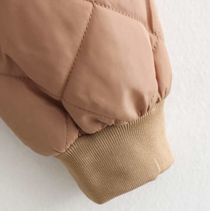 Margaux | Bomber Matelassé Femme Col Côtelé Poches
