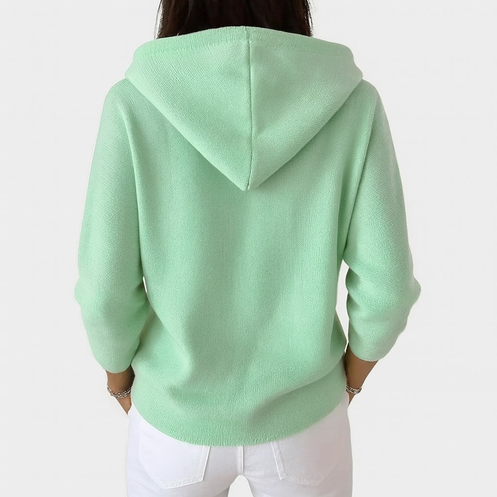 Margaux | Cardigan Femme à Capuche Boutons Maille Douce