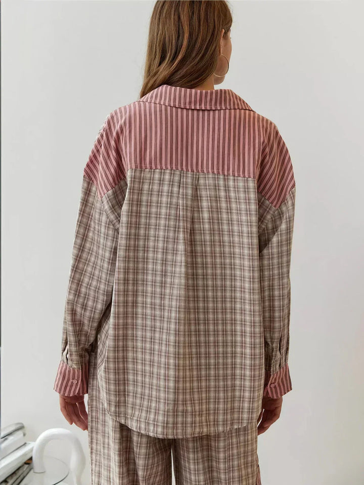 Margaux | Ensemble Pyjama Femme Carreaux Manches Longues