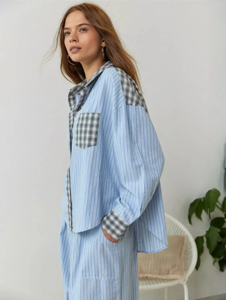 Margaux | Ensemble Pyjama Femme Carreaux Manches Longues