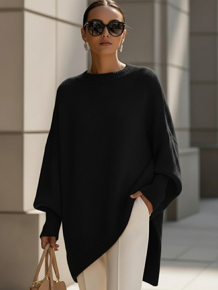 Margaux | Pull Poncho Oversize Femme Maille Douce Hiver