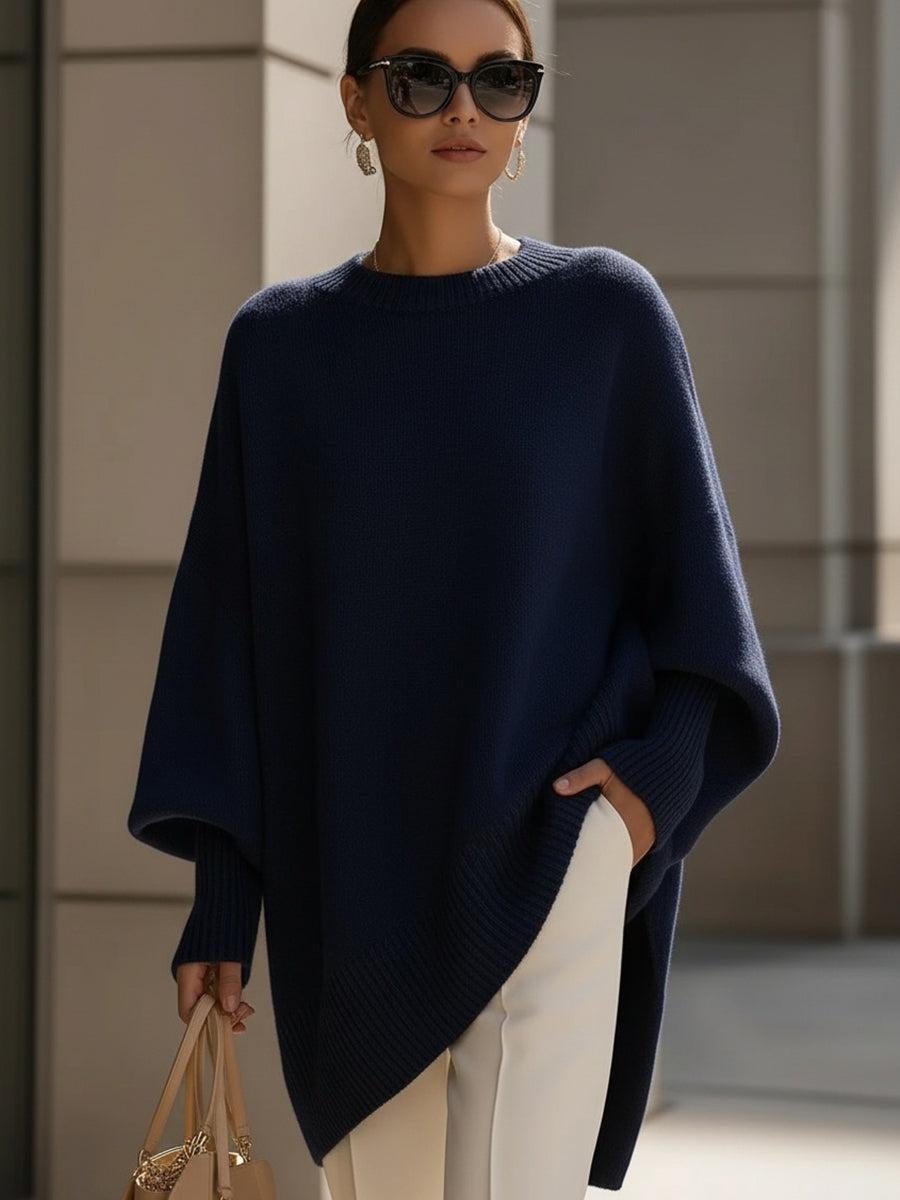 Margaux | Pull Poncho Oversize Femme Maille Douce Hiver