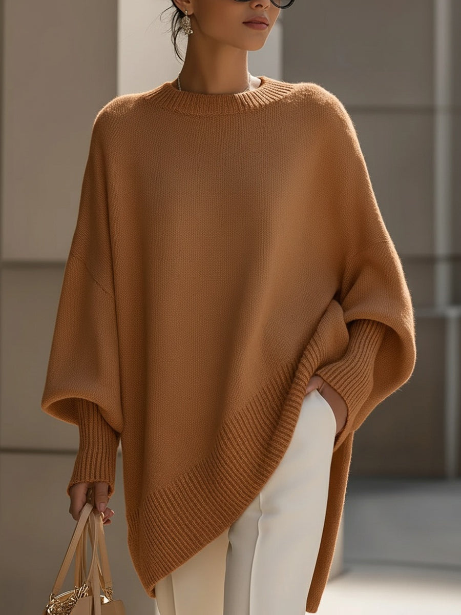 Margaux | Pull Poncho Oversize Femme Maille Douce Hiver