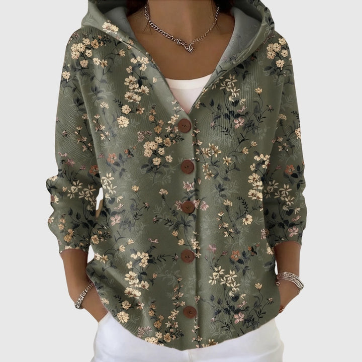 Marion | Gilet Maille Femme Col V Rayé Boutons