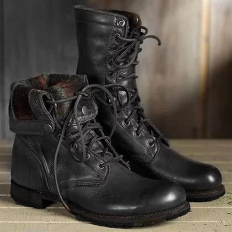 Mathilde | Bottines Cuir Femme à Lacets Tige Montante