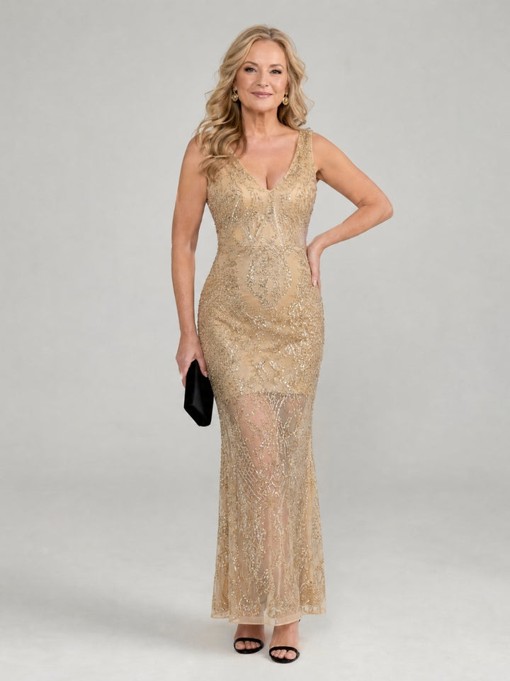 Mathilde | Robe Sequin Gatsby Femme Longue Moulante