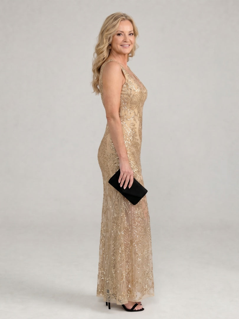Mathilde | Robe Sequin Gatsby Femme Longue Moulante