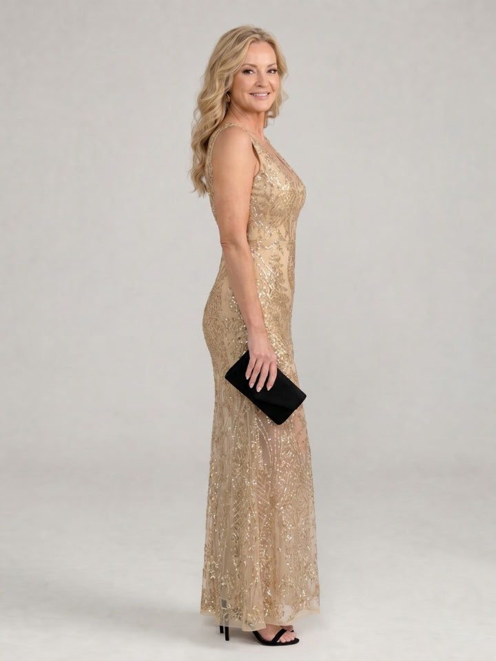 Mathilde | Robe Sequin Gatsby Femme Longue Moulante