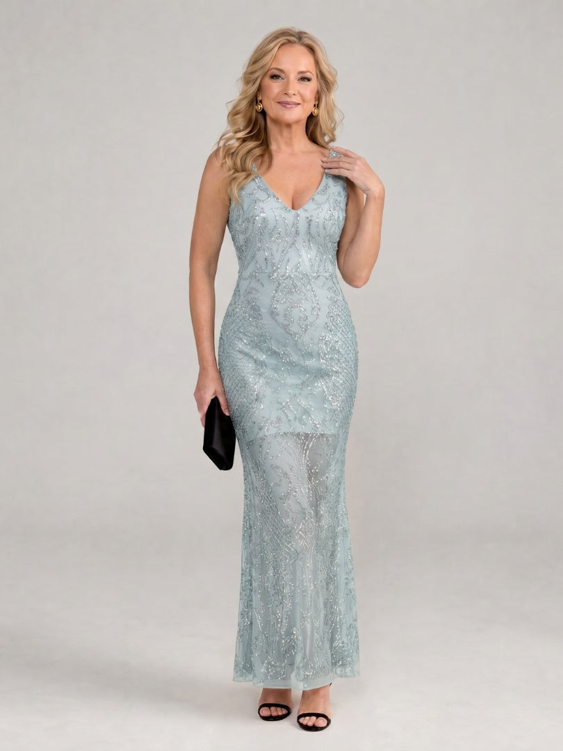 Mathilde | Robe Sequin Gatsby Femme Longue Moulante