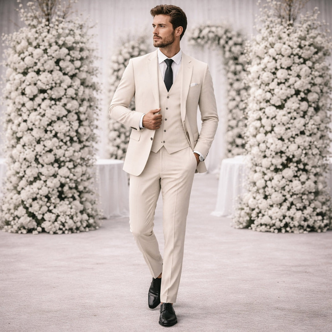 Mathis | Costume 3 Pièces Homme Coupe Ajustée Mariage Cérémonie