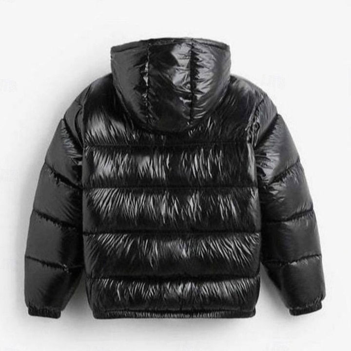 Mathis | Doudoune Homme à Capuche Zippée Matelassée Brillante