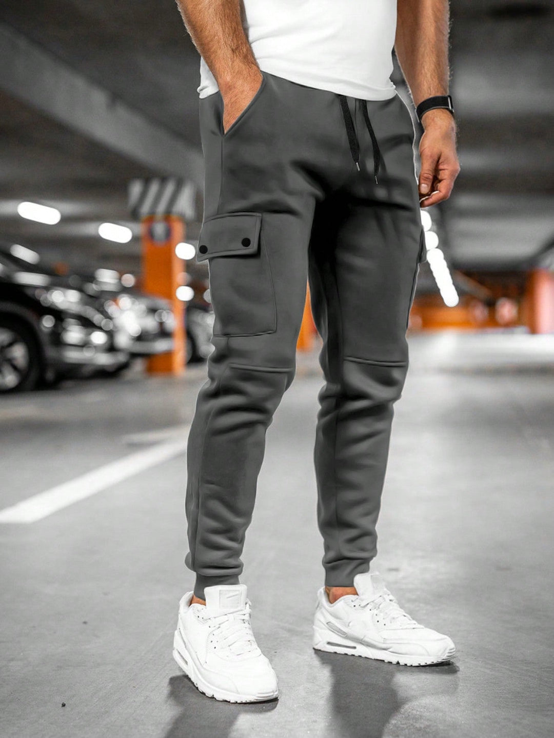 Mathis | Pantalon Cargo Jogger Homme Slim Poches Latérales