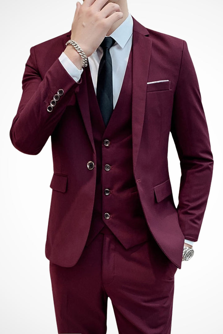 Matthieu | Costume Homme 3 Pièces Slim Fit Revers Notch