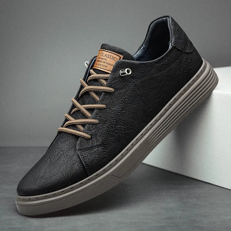 Maxime | Basket Cuir Homme Lacets Semelle Épaisse