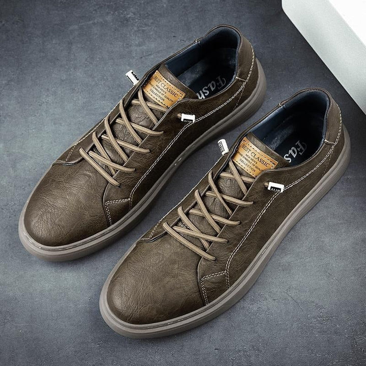 Maxime | Basket Cuir Homme Lacets Semelle Épaisse