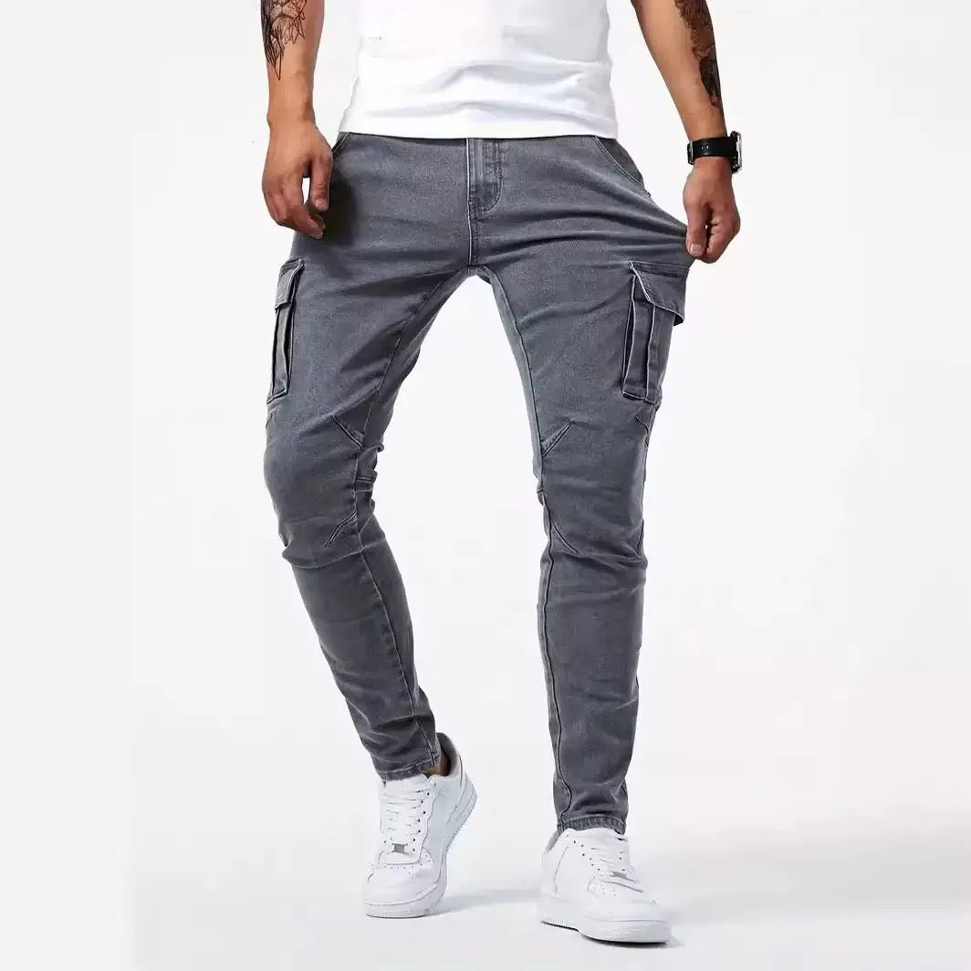 Maxime | Jean Cargo Slim Homme Poches Latérales