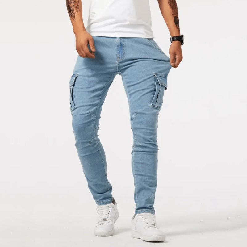 Maxime | Jean Cargo Slim Homme Poches Latérales