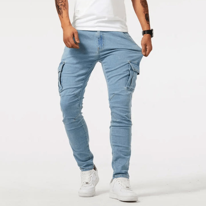 Maxime | Jean Cargo Slim Homme Poches Latérales