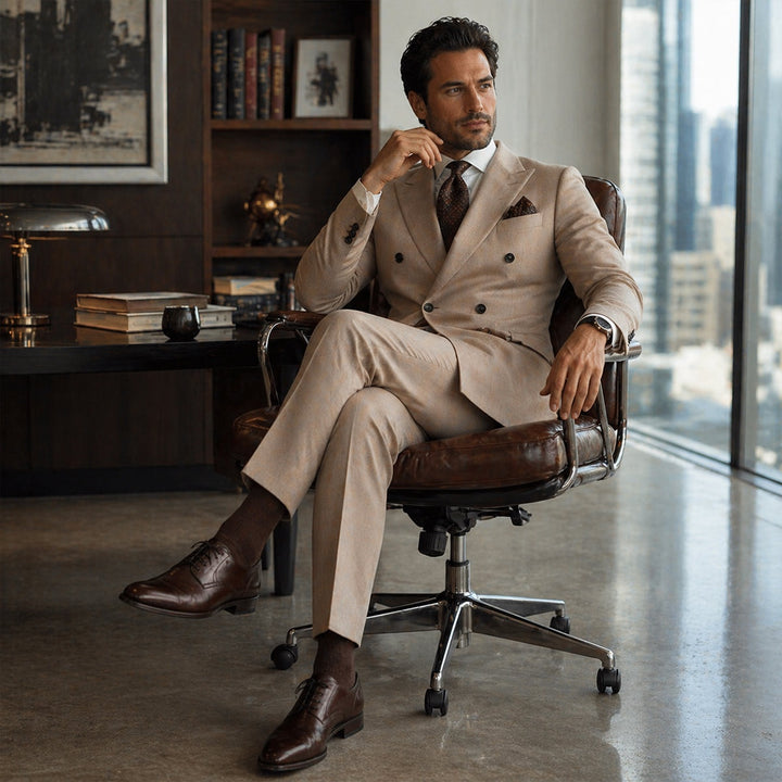 Nicolas | Costume Homme Double Boutonnage Revers Cranté