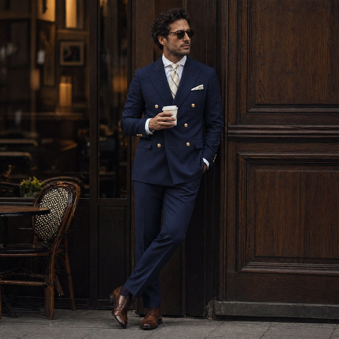 Nicolas | Costume Homme Double Boutonnage Revers Cranté
