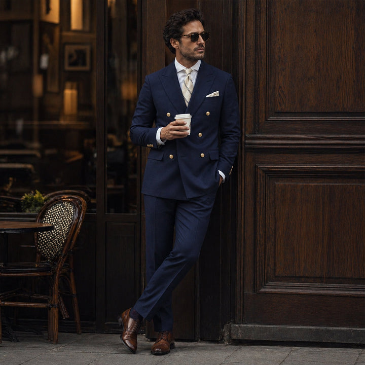 Nicolas | Costume Homme Double Boutonnage Revers Cranté