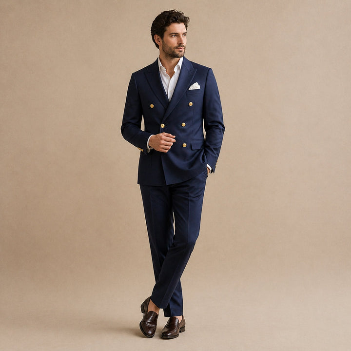 Nicolas | Costume Homme Double Boutonnage Revers Cranté
