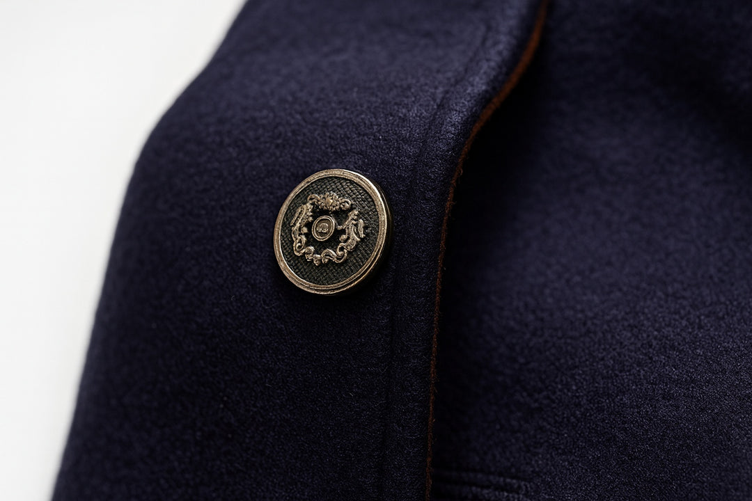 Nicolas | Manteau Court en Laine Homme Hiver Col Montant