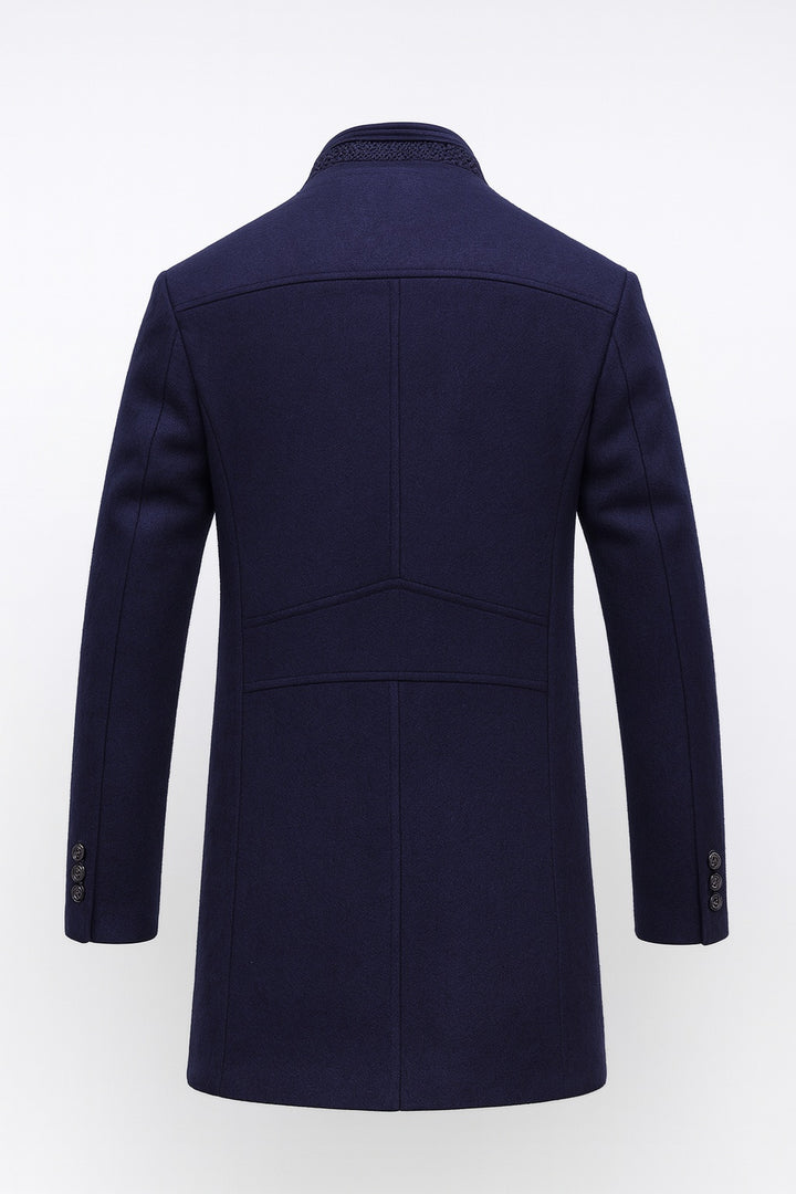 Nicolas | Manteau Court en Laine Homme Hiver Col Montant