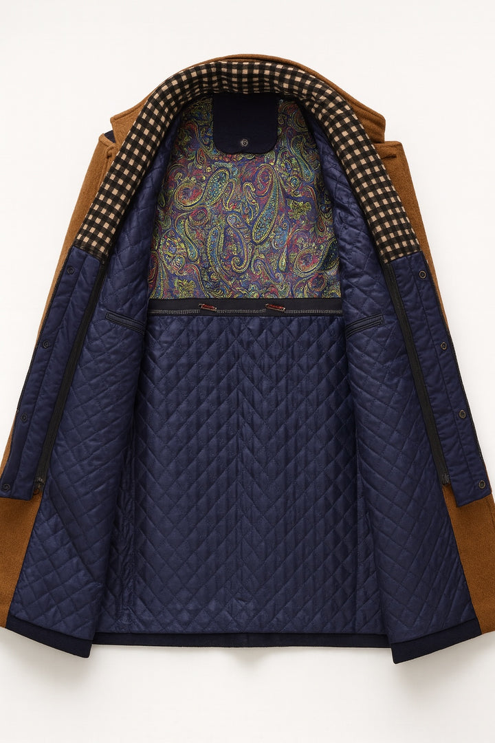 Nicolas | Manteau Court en Laine Homme Hiver Col Montant