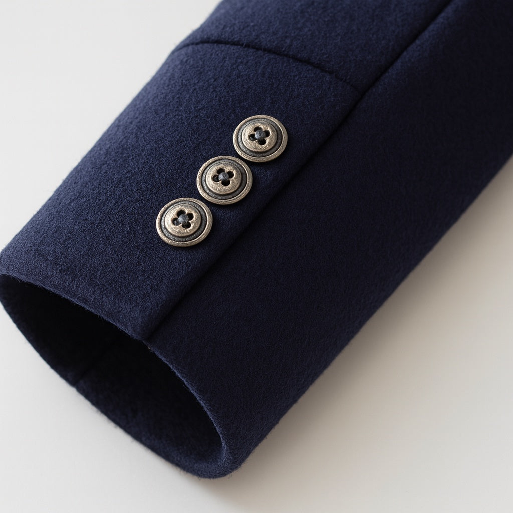 Nicolas | Manteau Court en Laine Homme Hiver Col Montant