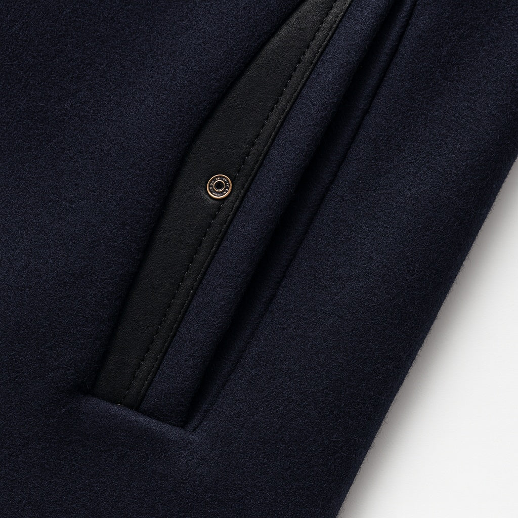 Nicolas | Manteau Court en Laine Homme Hiver Col Montant