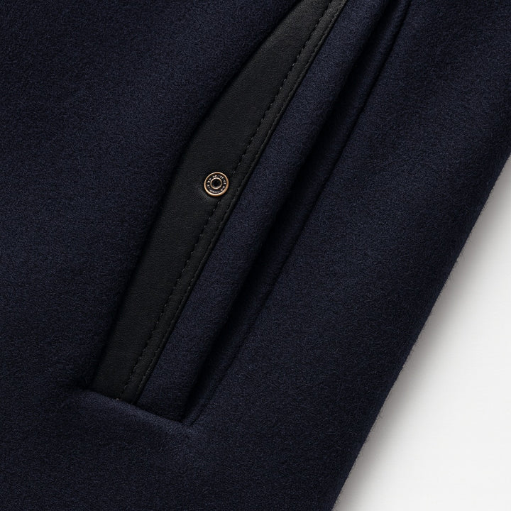 Nicolas | Manteau Court en Laine Homme Hiver Col Montant