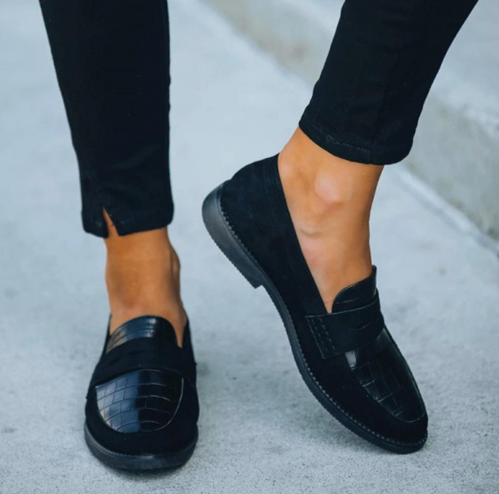Noémie | Mocassin Femme à Enfiler Style Croco Chaussure de Ville