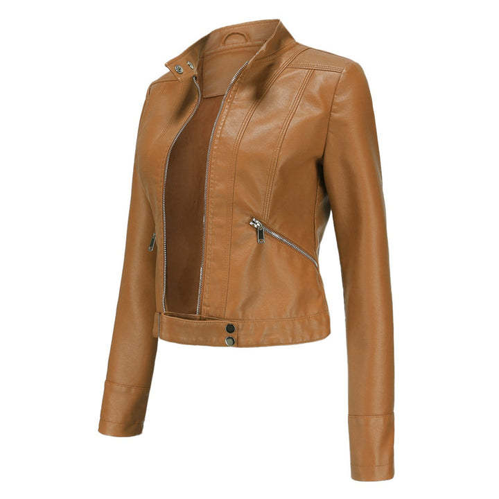 Océane | Blouson en Cuir Femme Style Biker Perfecto Zippé
