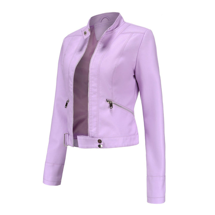 Océane | Blouson en Cuir Femme Style Biker Perfecto Zippé