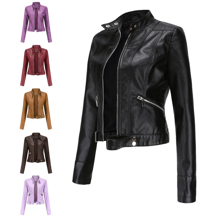 Océane | Blouson en Cuir Femme Style Biker Perfecto Zippé