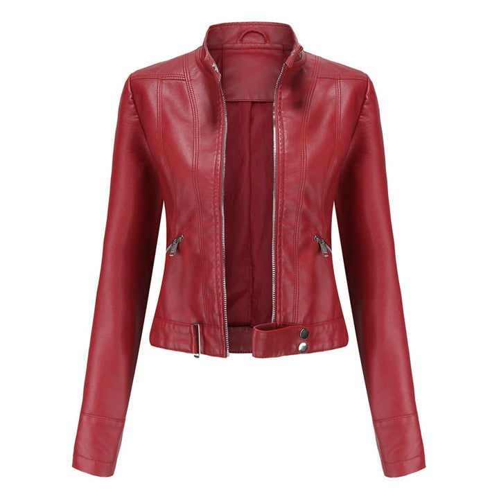 Océane | Blouson en Cuir Femme Style Biker Perfecto Zippé