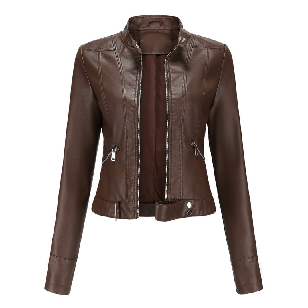 Océane | Blouson en Cuir Femme Style Biker Perfecto Zippé