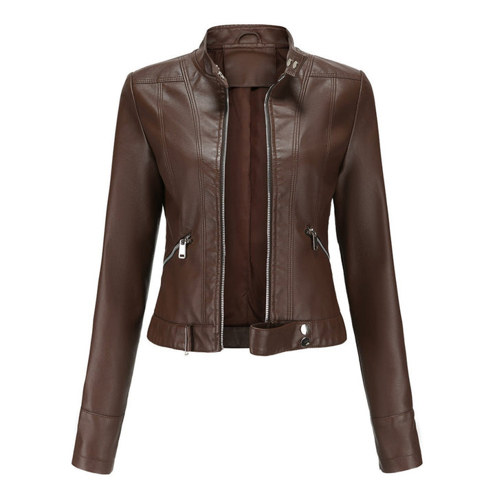 Océane | Blouson en Cuir Femme Style Biker Perfecto Zippé