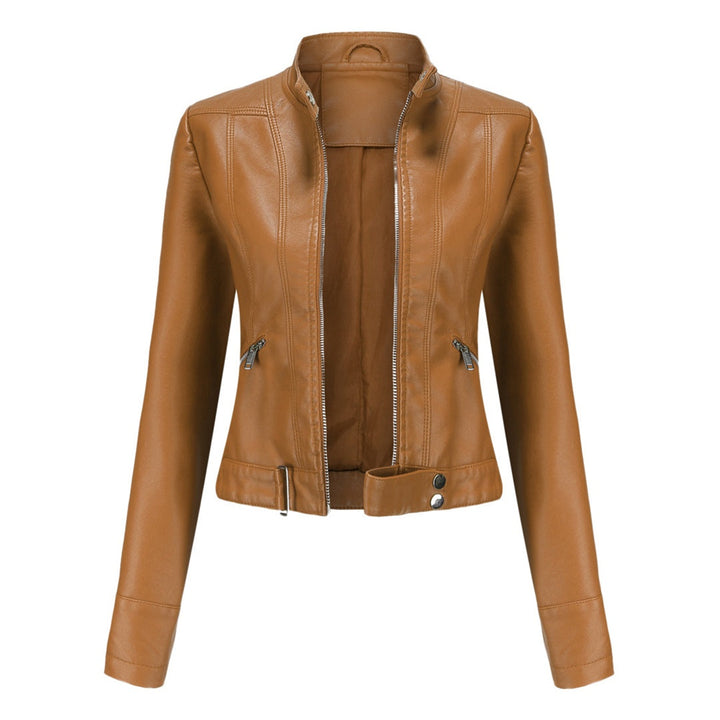 Océane | Blouson en Cuir Femme Style Biker Perfecto Zippé