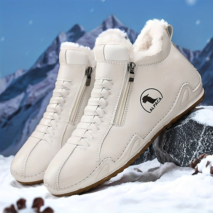 Ombeline | Boots Fourrées Femme Bottes Hiver Plates Fermeture Éclair