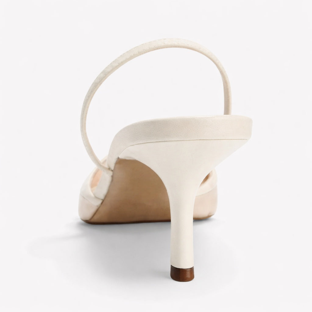 Ombeline | Escarpins Slingback Femme Broderie Florale Bout Pointu