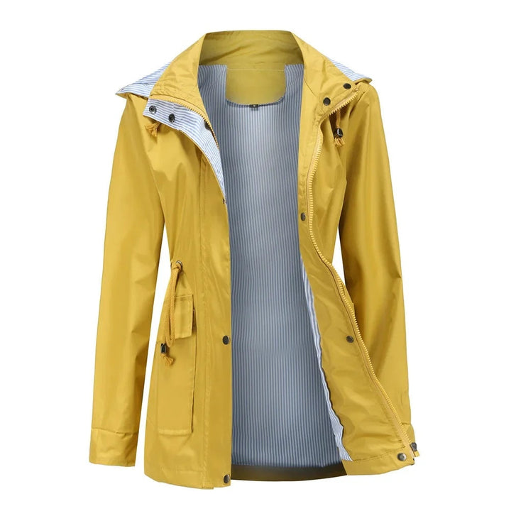 Ombeline | Imperméable Femme à Capuche Style Kway Coupe Ajustée