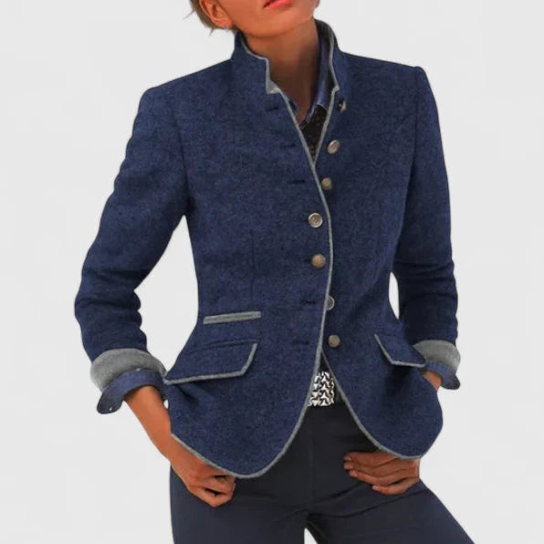 Pauline | Veste en Laine Habillée Femme Col Montant