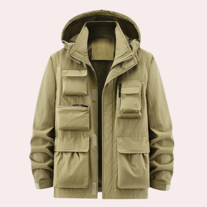 Quentin | Anorak Homme Imperméable à Capuche Multi-Poches